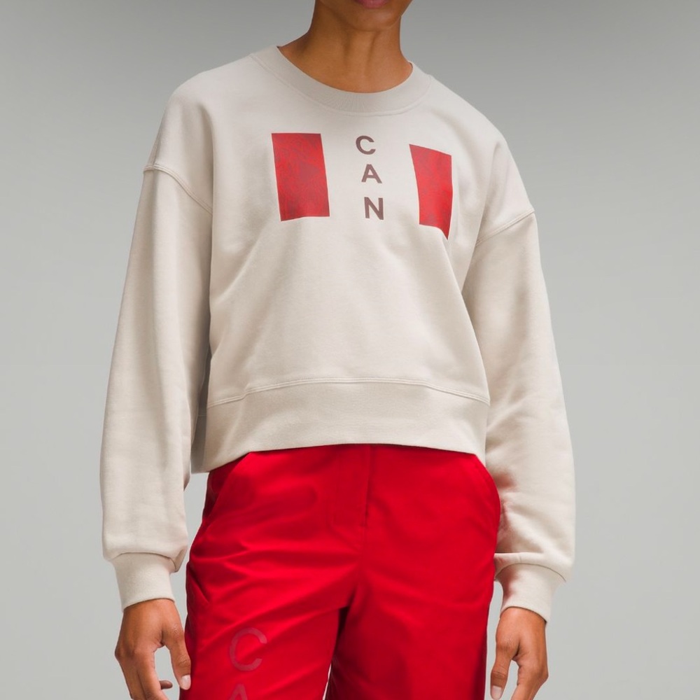 Lululemon Team Canada Perfectly Oversized Cropped Crew Olympics Paris 2024